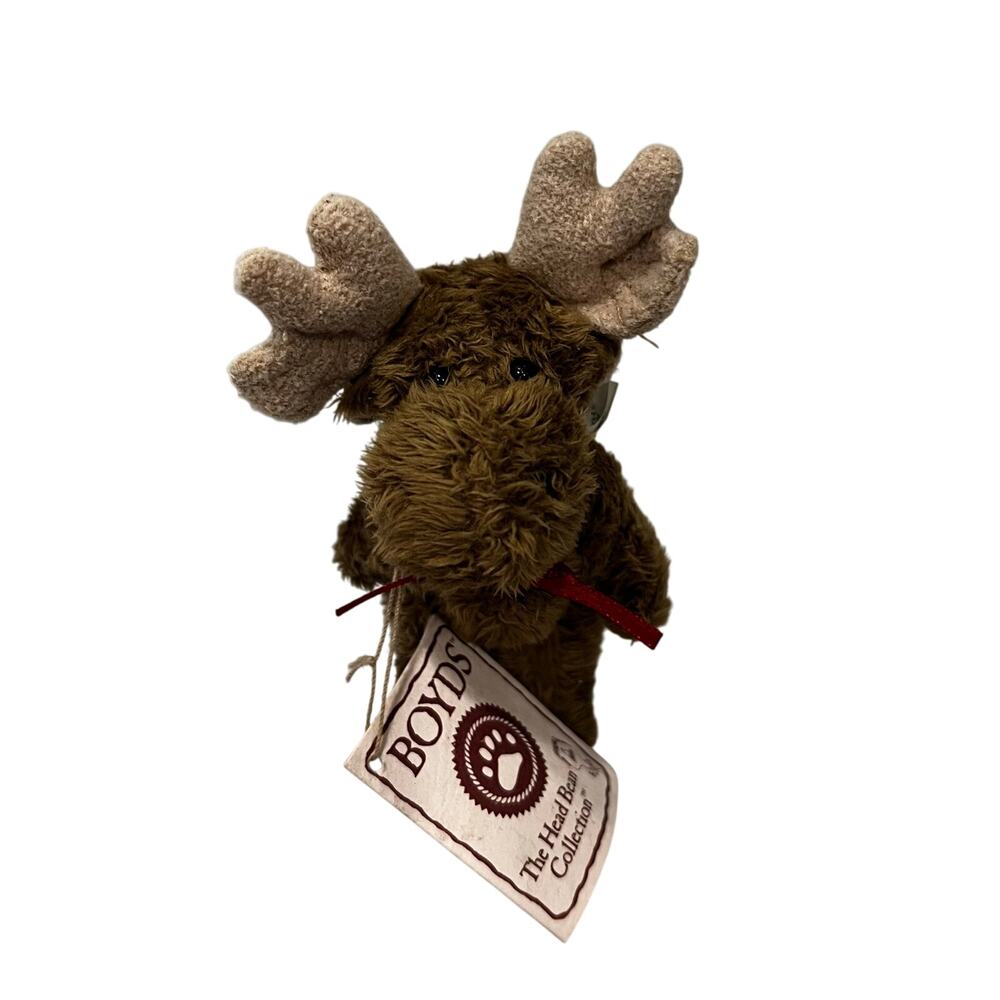 Boyd's Bears Head Bean Collection Mini Moe Chocolate Moose Plush NWT